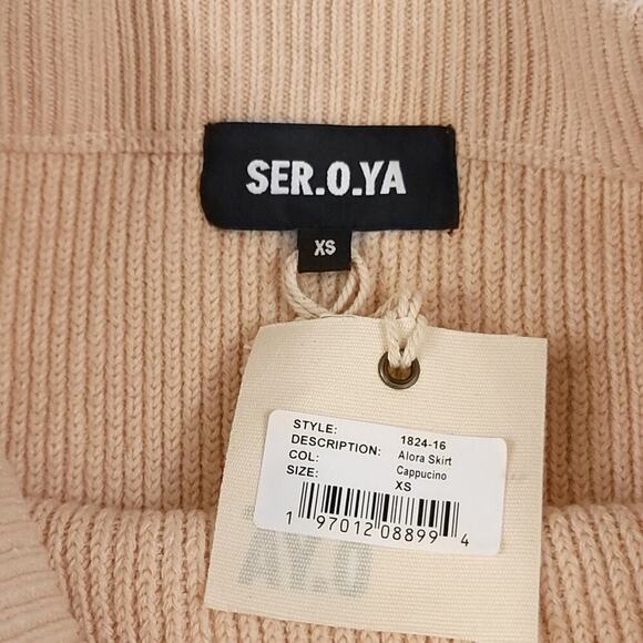 Ser.o.ya Alora Mini Skirt in Cappuccino Distressed Ripped - Picture 8 of 10